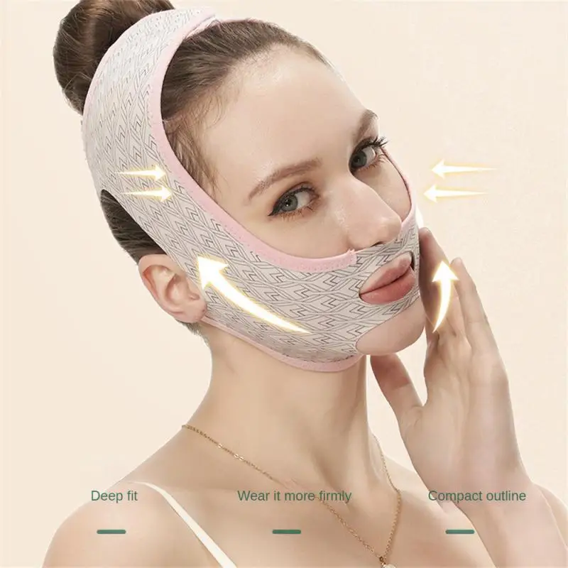 Vendaje adelgazante facial de 1 a 10 piezas, moldeador de línea en V, mejilla, mentón, cuello, correa de masaje, cinturón, máscara de estiramiento relajante, belleza, cara, esculpir el sueño