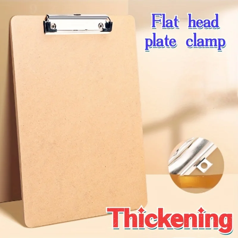 1PC Thickened A4 A5 Wooden Board Clip Wooden Writing Mat Board Test Paper Data Folder Simple And Practical Wooden Board Clip