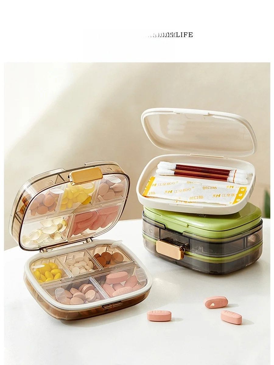 

Portable Large Capaci Seven-Day Pill Organizer Box Tlife Things Medicine Box Storage Container Fly Organizer