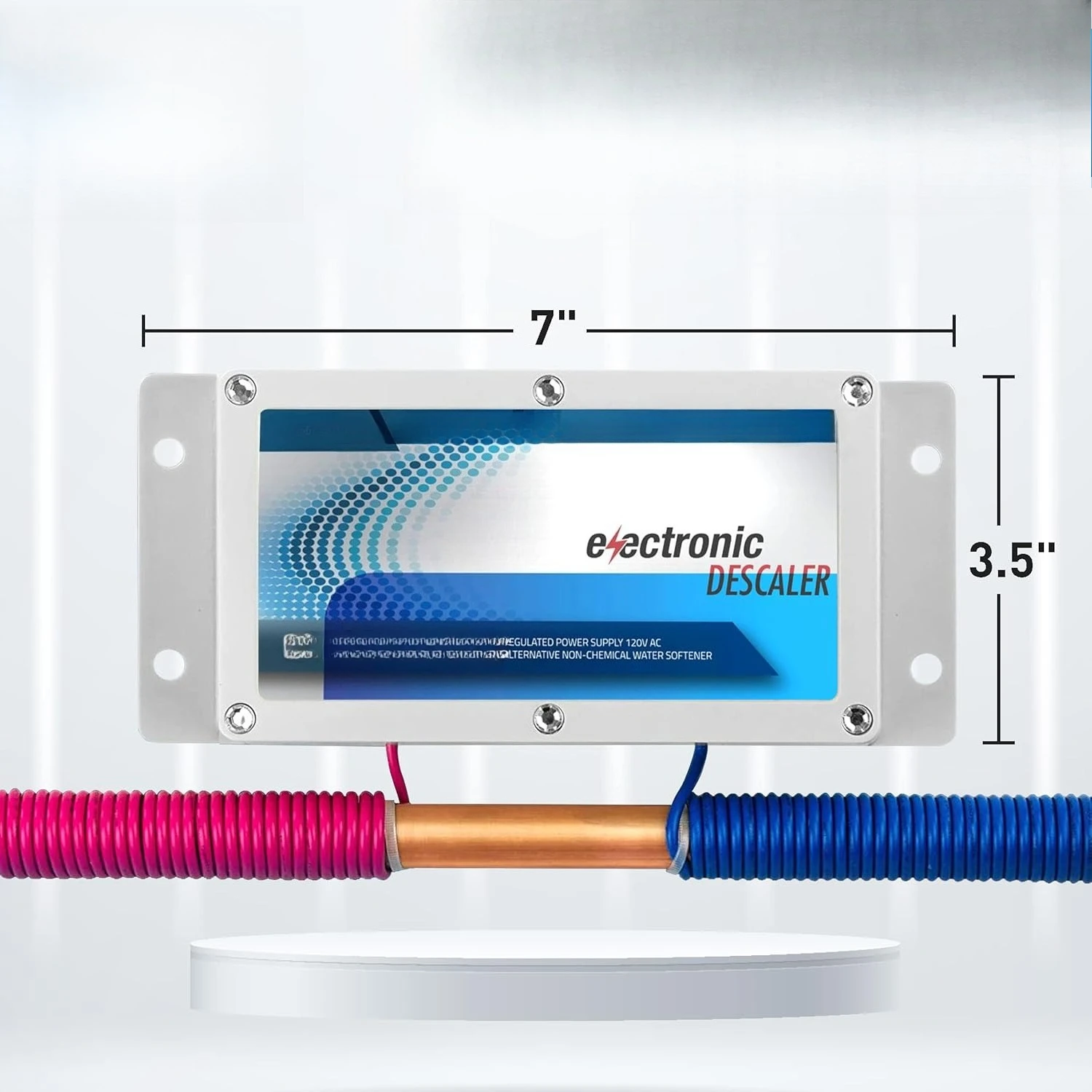Whole House Electronic Water Descaler System, Whole House Water Filter Reduces Limescale, Rust & Minerals, Easy Installation