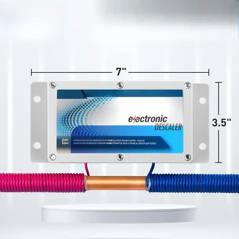 Whole House Electronic Water Descaler System, Whole House Water Filter Reduces Limescale, Rust & Minerals, Easy Installation