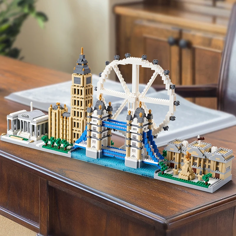 3430pcs London Tower Bridge City Skyline Building Blocks modello di architettura famoso in tutto il mondo giocattoli assemblati per adulti regali per bambini