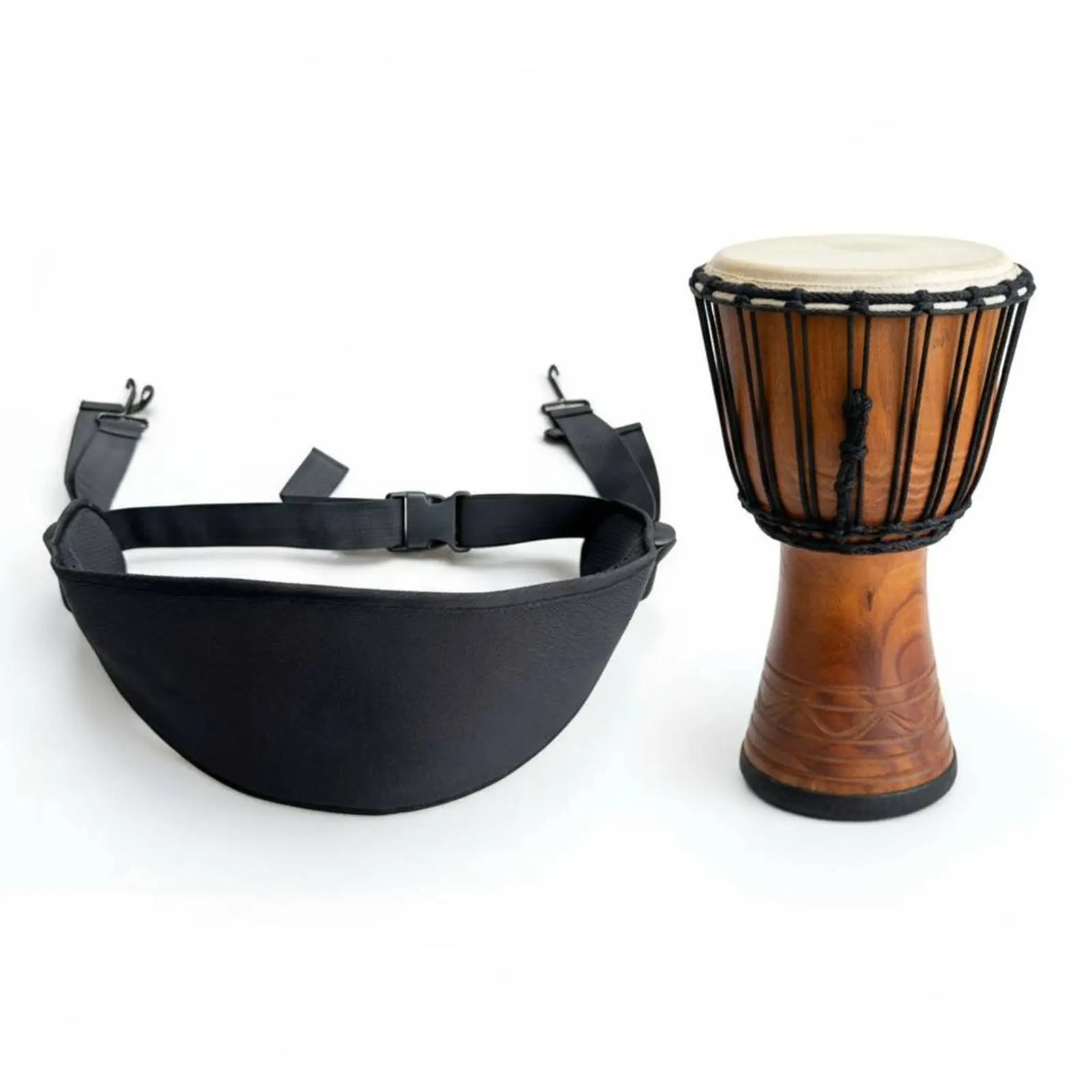 Immagine 5: Cintura per Djembe Allargata e Ispessita, Cinghia di Supporto per Djembe, Cintura per Tamburo Africano con Distribuzione Uniforme del Peso per Batteristi