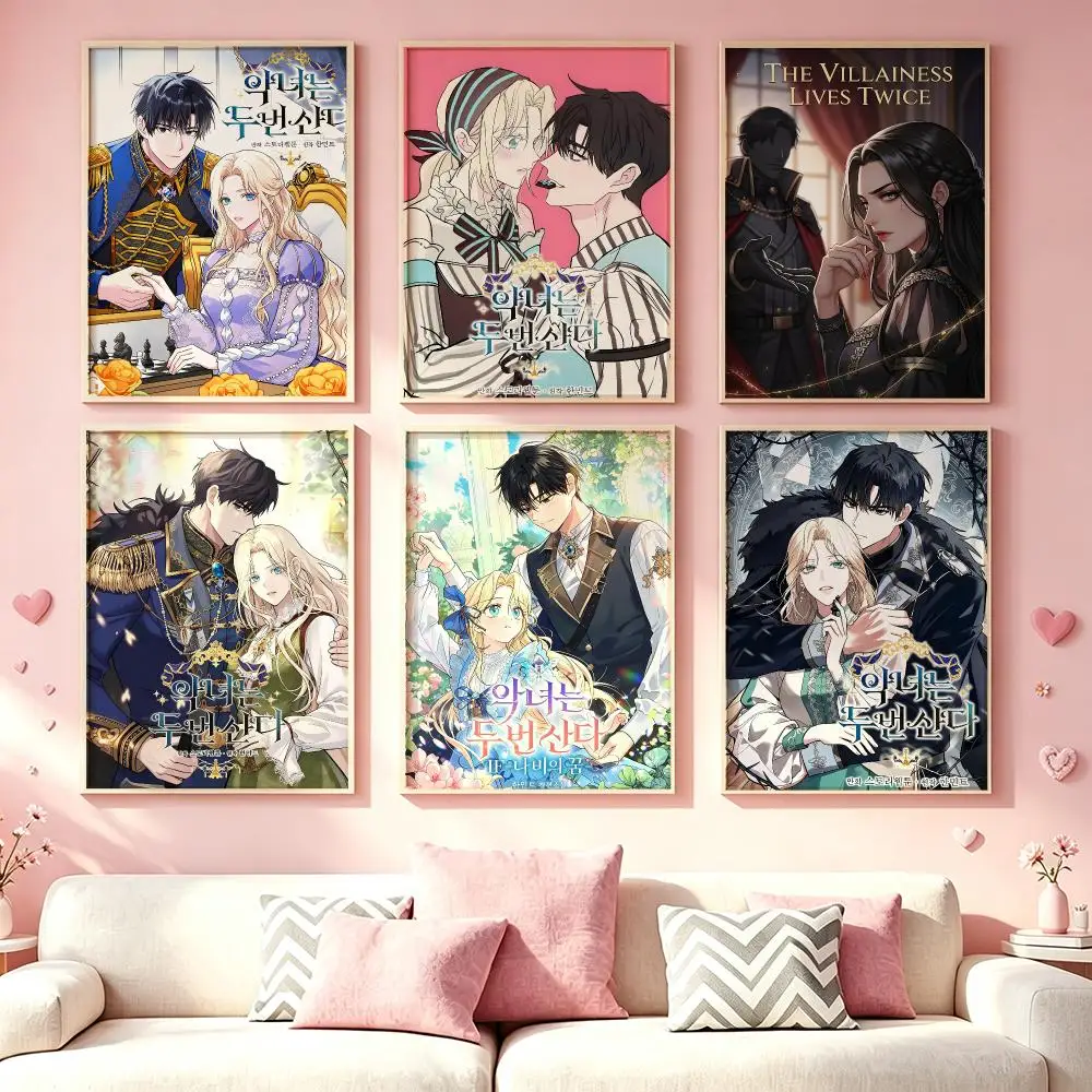 Manhwa The Villainess Lives Twice Poster Poster HD Printing Dreamy Style Wall Art Home Decor For Living Room Bedroom Gift Giving