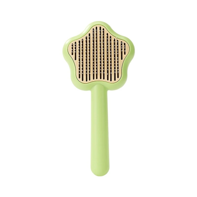 2024 New Pet Supplies Comb Dense Tooth Push Type Comb To Float Hair Knot Comb Hair Removal Artifact Dog Carding Supplies