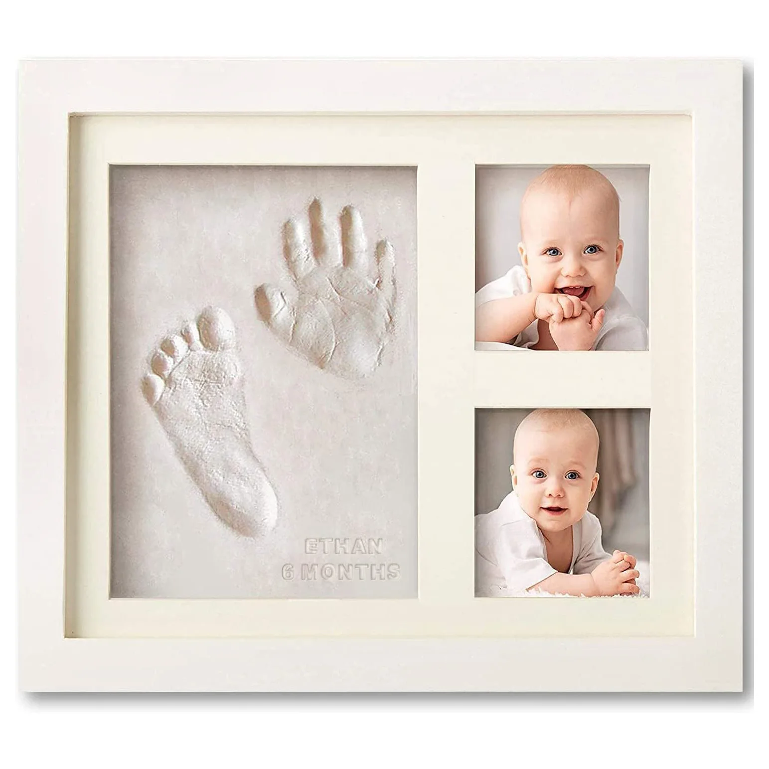 Pet hand and foot print photo frame baby print diy phbaby hand and foot print diy photo frame hollow baby one year old footprint