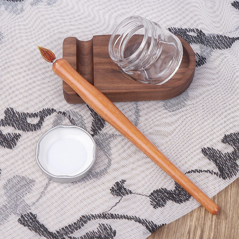 

1PCS Wooden Pole Glass Dip Pen Fountain Pen Line Pen Art Writing Comics Illustration/watercolor Painting Art Supplies