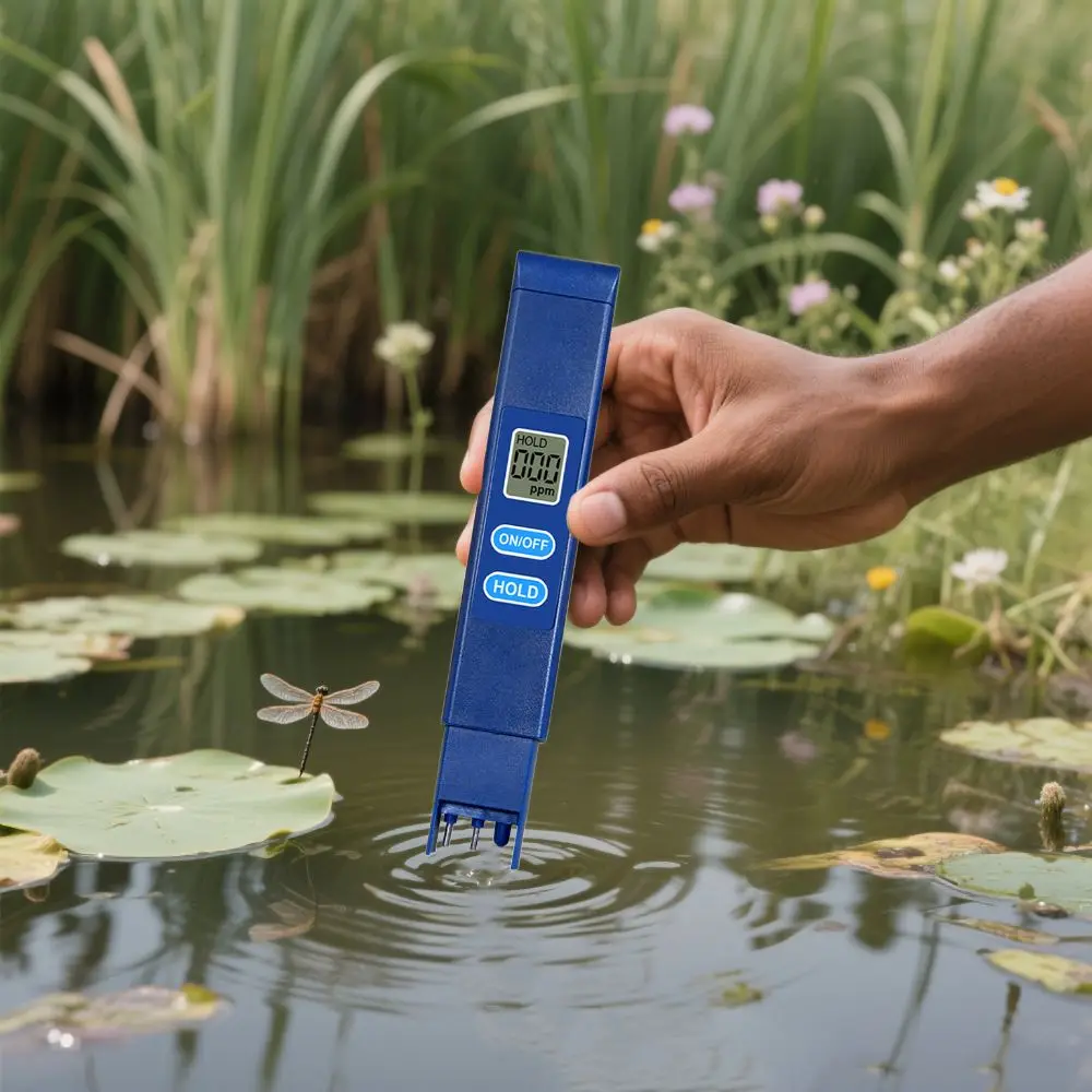 

LCD Digital Display Household Water Test Pen Multifunction High Accuracy Water Quality Meter Waterproof 0-9990ppm