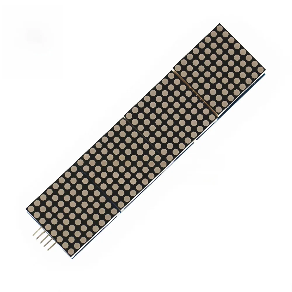 

MAX7219 Dot Matrix Display Module 4 IN 1 for Arduino Raspberry Pi Microcontroller LED Control with 5P Wire