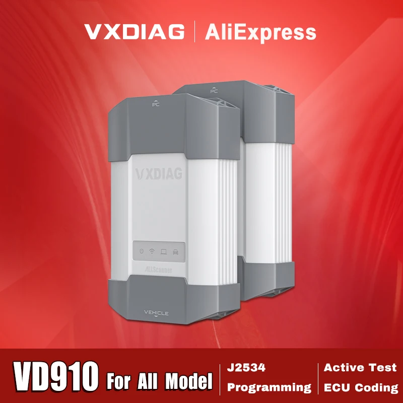 VXDIAG VD910 For All Car 13-in-1 OBD2 Car Diagnostic Tool J2534 ECU Programming Auto VIN For VW/BENZ/JLR/GM/VOLVO