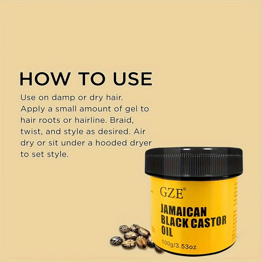 GZE JAMAICAN Black Castor Oil Pure Cold-Pressed for Hair Growth, Skin Moisturizing and Scalp Health - Promoting Thick Hair view 5