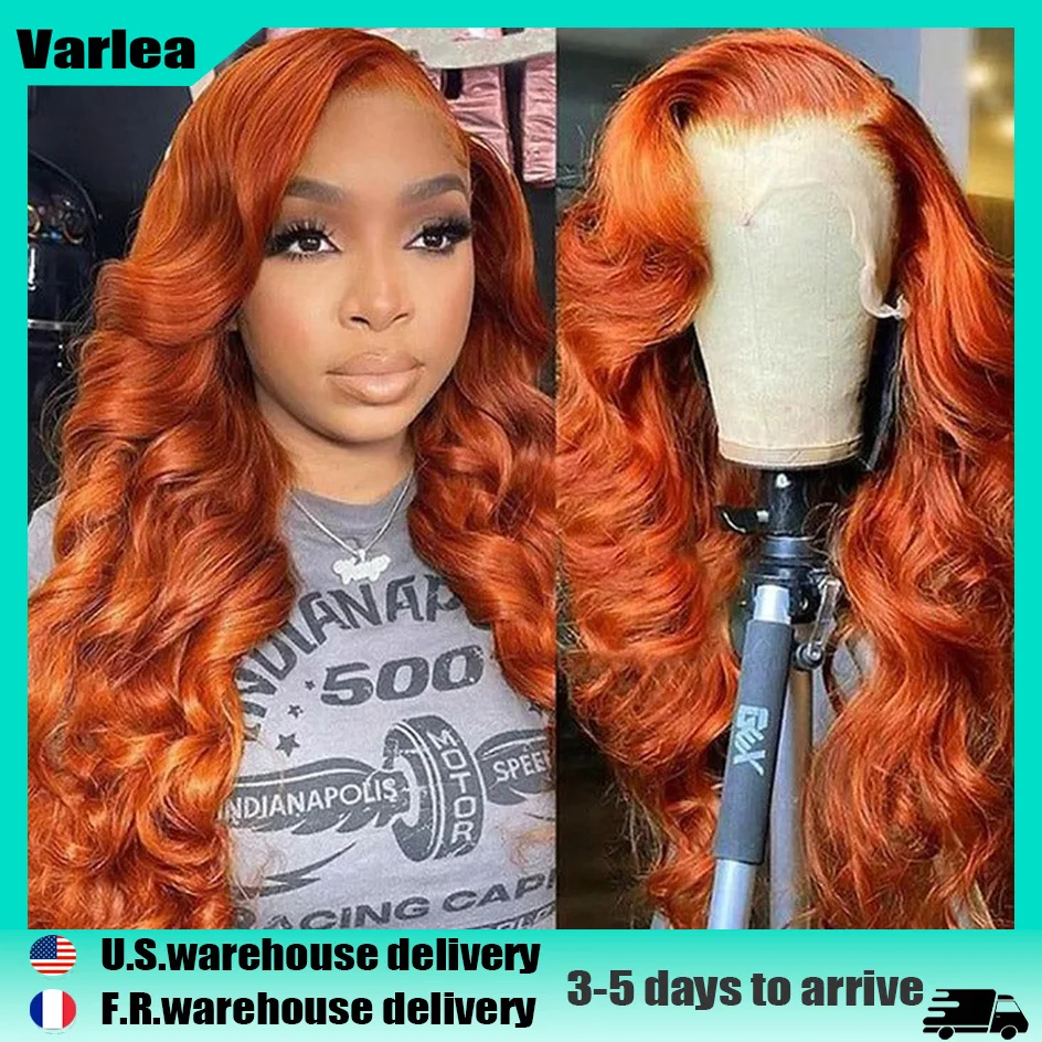 Varlea 200% Density 350 Colored 13x4 Lace Front Wigs Body Wave 13x6 Hd Lace Frontal Wig Loose Body Wave Ginger Orange Wig