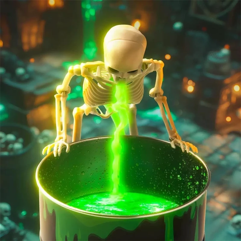 

Скелет Блювота ведро с эффектом капель Хэллоуин орнамент жуткая вечеринка центральный декор стола для подростков и взрослых домашний дисплей