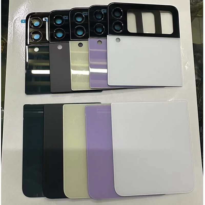 Замена стекла задней крышки для Samsung Galaxy Z Flip3 F7110 F711U F711B F711N, крышка батарейного отсека, задняя дверь, чехол, задняя крышка