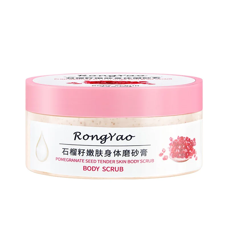 200ml Hot sale Pomegranate Seed Ice Cream Body Facial Scrub Travel Pack Nourishing Moisturizing Exfoliating Chicken Skin 1pcs