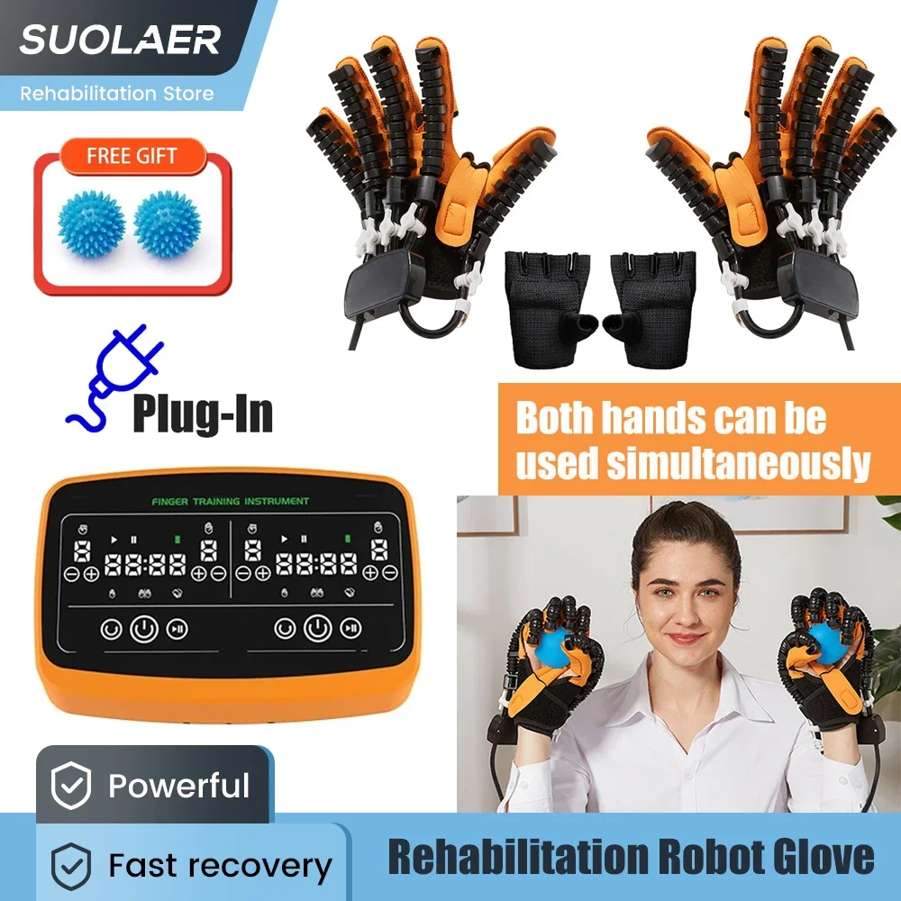 Rehabilitation Therapy Rehabilitation Robot Gloves Both Hand Simultaneously Training Tool Stroke Hemiplegia Hand Finger Exercise