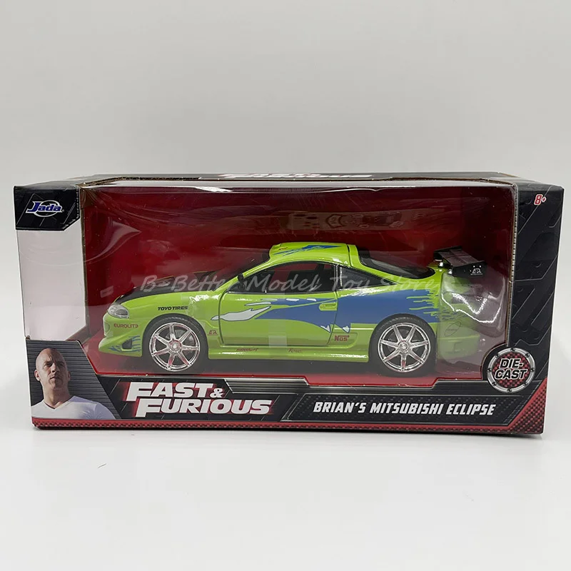 1:24 Diecast Car Model Toy Brian\'s Eclipse Miniature Vehicle Replica Collector Edition