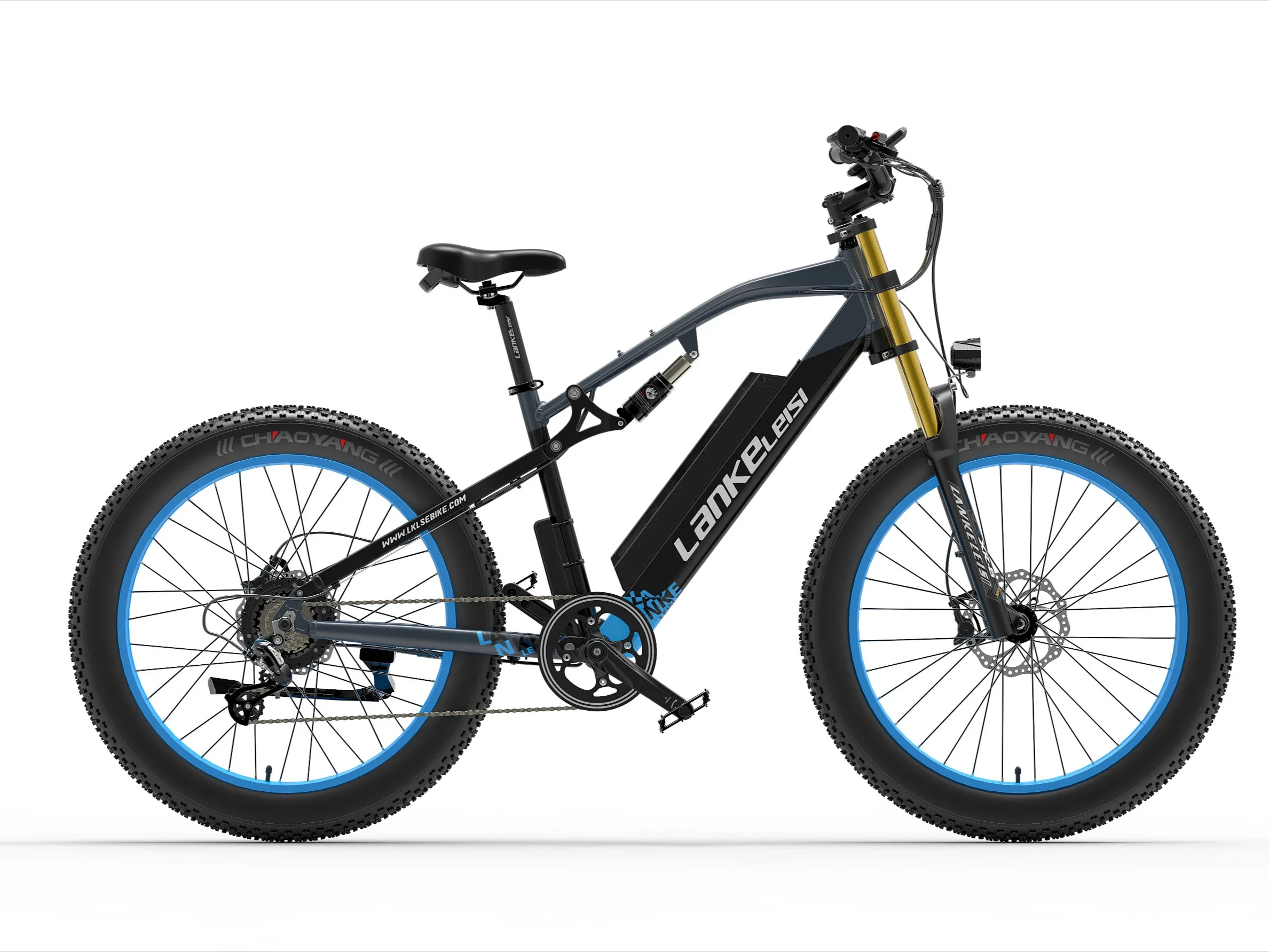 Kép 6: LANKELEISI RV700 1000W hátsó huby motoros 48V16AH REMOVEABLE Akkumulátor Dublőz Abbahagyás Vízépítéstan Fék 26*4.0 Busás Elektromos Havazik Bicaj