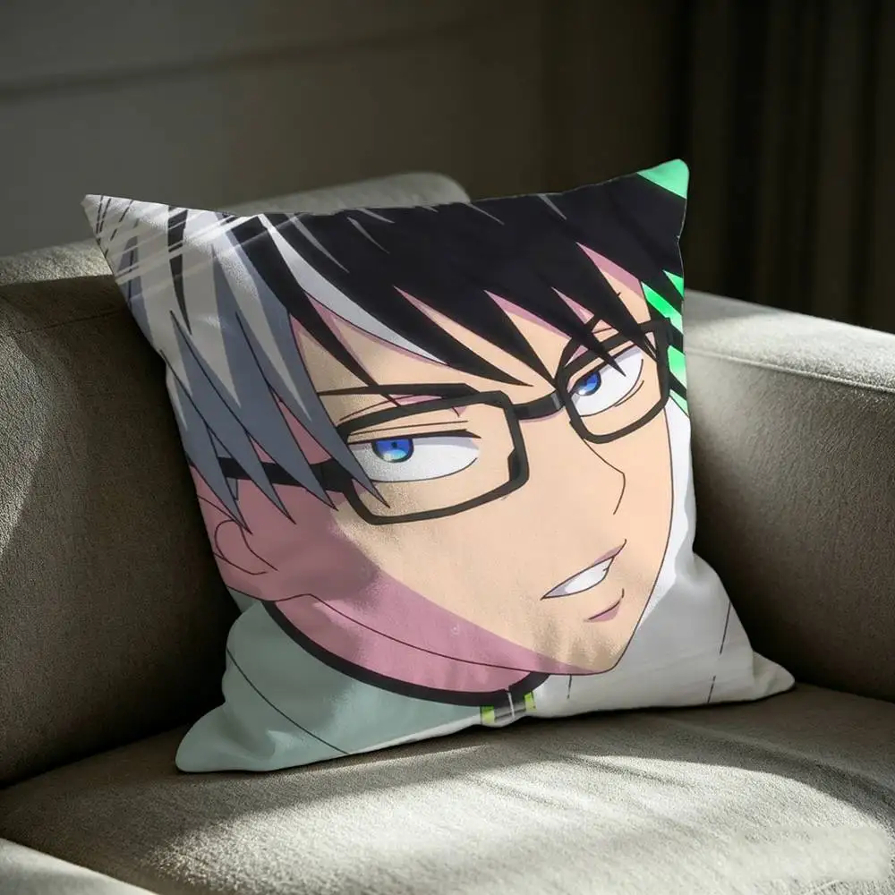 K-KILL BLUE Manga Juzo Ogami  Square Sofa Pillow Cover Solid Color Living Room Home Decor Cushion Case