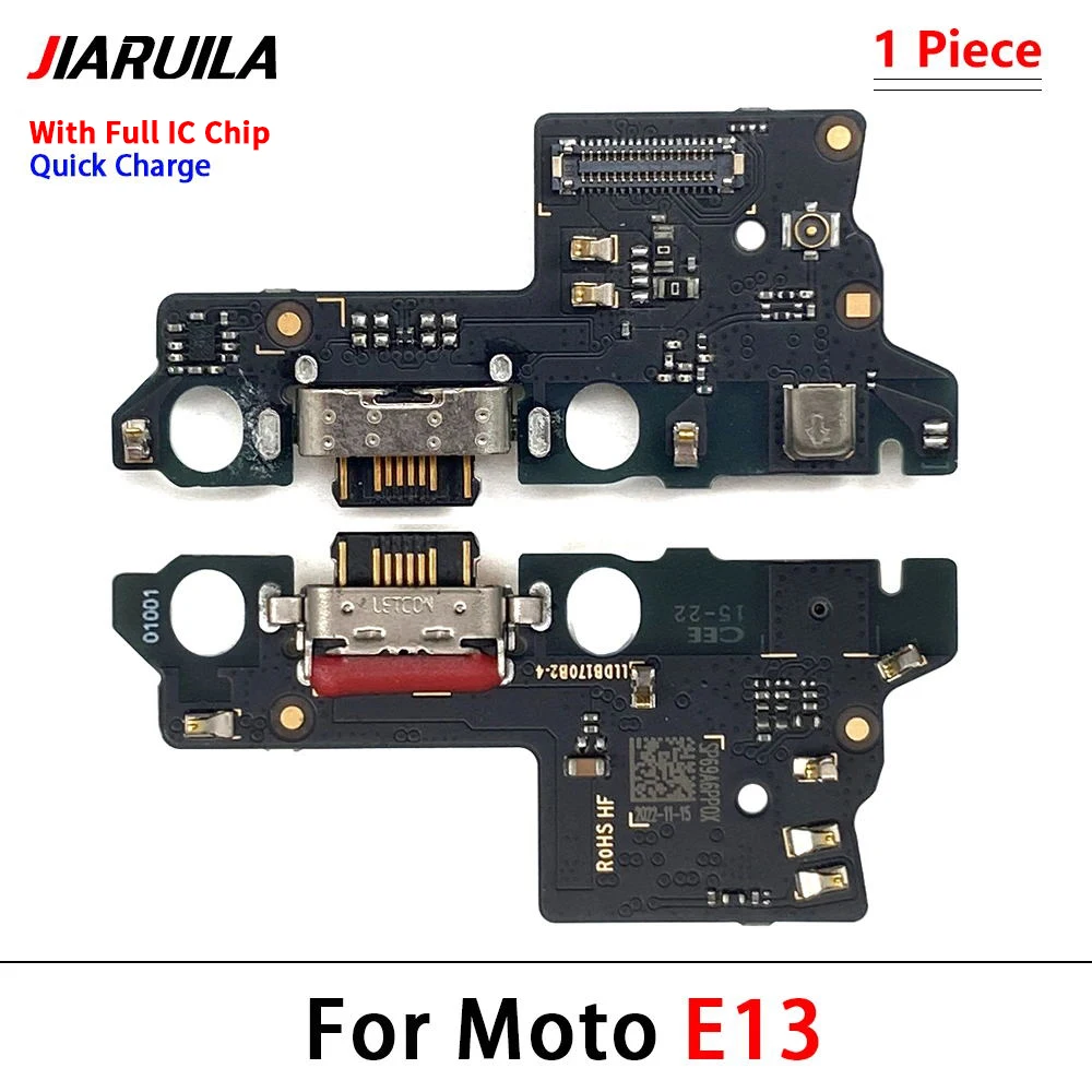 10Pcs，For Moto E13 E7 Power G22 G50 G73 5G USB Charging Dock Jack Plug Socket Port Connector Charge Board Flex Cable With Micro