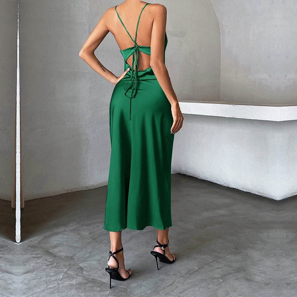 

Midi Dress Womens Dress Backless Bodycon Bodycon Dress Collarless Daily Party Dress Polyester+Spandex Comfortable