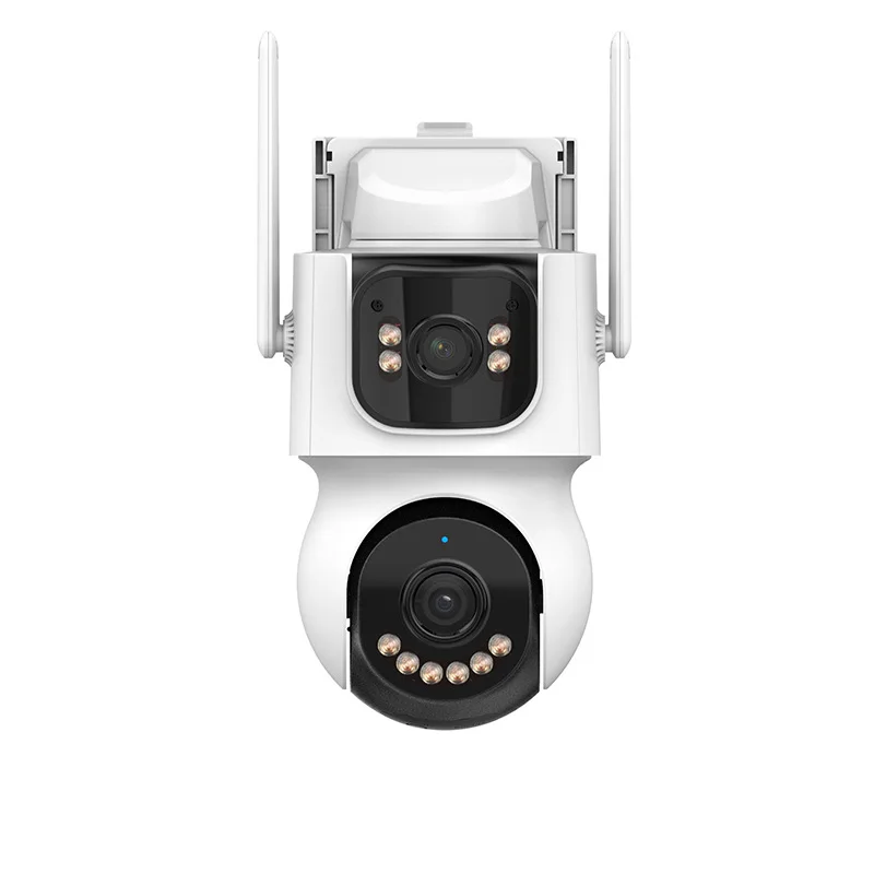 4MP iCsee APP Dual Lens 3 Screen 10X Solar Power Wireless PTZ IP Dome Camera Full Color AI Humanoid Detection CCTV Baby Monitor