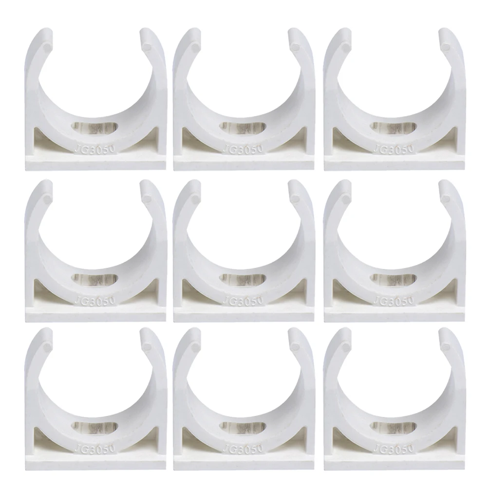

50pcs U Shape Pipe Clamp Pvc Resistant Corrosion Scaling 32Mm Easy Install Fix Support For Fuel Hose White