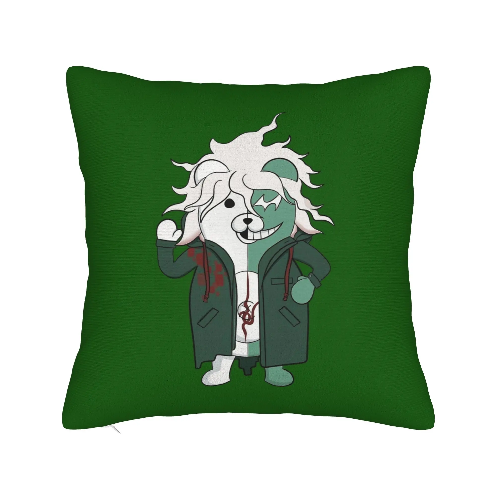 Nagito Komaeda Anime Pillowcase Double-sided Printing Cushion Cover Decorations Throw Pillow Case Cover Home Zippered