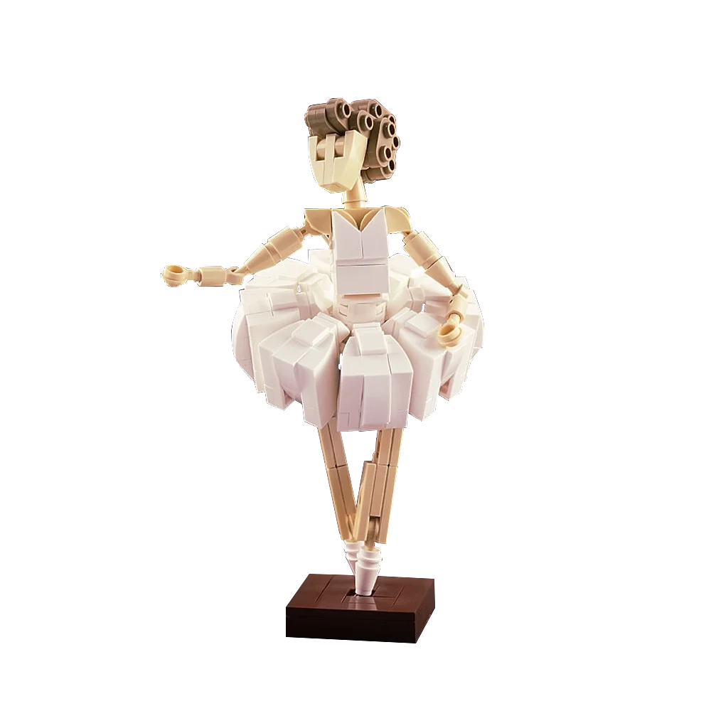 MOC Ballerina Building Block danza classica ballerino femminile personaggio modello fai da te giocattolo di mattoni regalo di compleanno per bambini