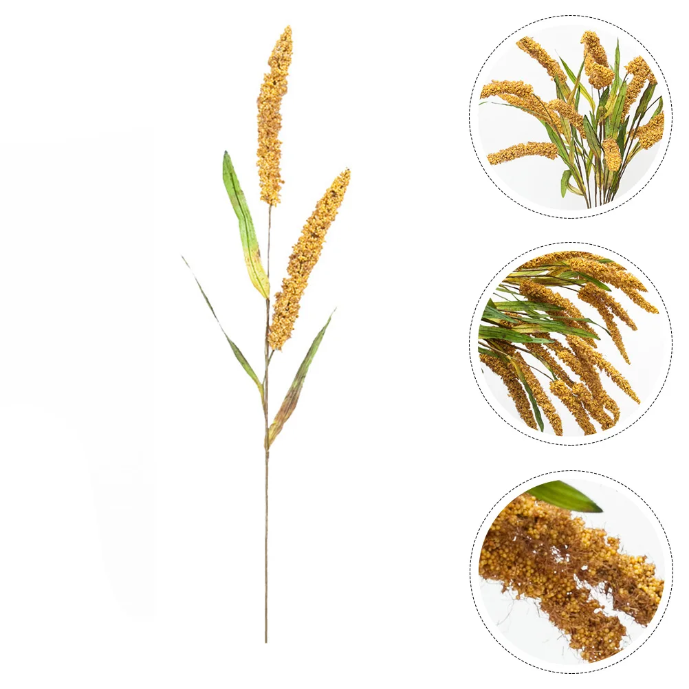 

Simulated Ears of Grain Decoration Fall Flower Fake Wheat Flowers Artificial for Household Faux Grass Pvc