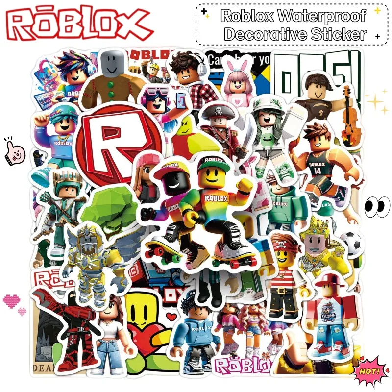 Pegatina Impermeable de Dibujos Animados de Roblox, Adhesivo Decorativo Creativo para Vasos, Altavoces y Escritorio