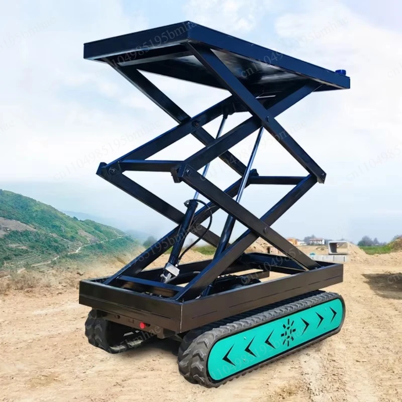 Electric remote control 1t load capacity crawler lifting platform 0-1000mm lifting height factory direct sales