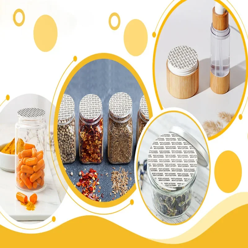 100Pcs 20-101mm Self-adhesive Foam Pressure Sensitive Seal Cap Lining Tamper Resistant Seal Liner For Cosmetic Jars Bottles Pots