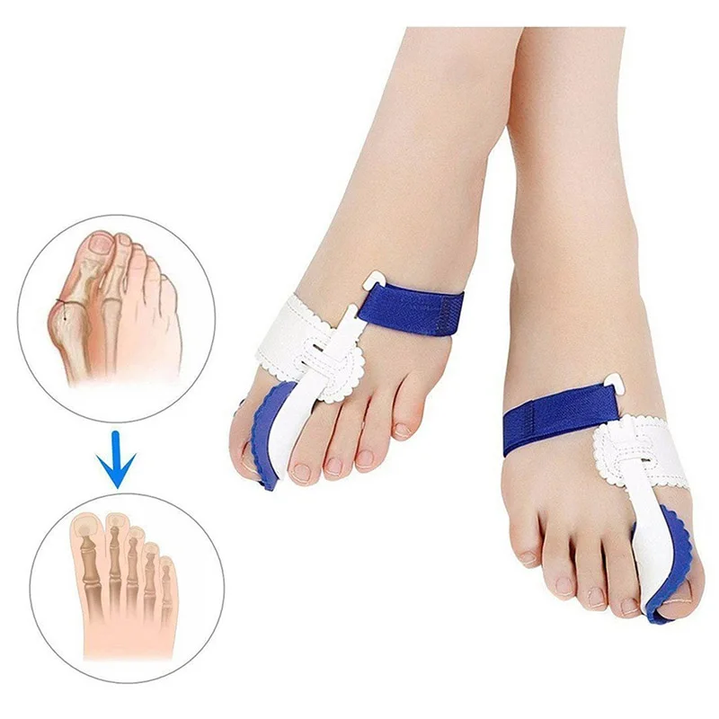 2pcs=1Pair Toe Separator Hallux Valgus Bunion Corrector Hammer Toe Straightener Foot Pain Relief Orthopedic Pedicure Foot Care