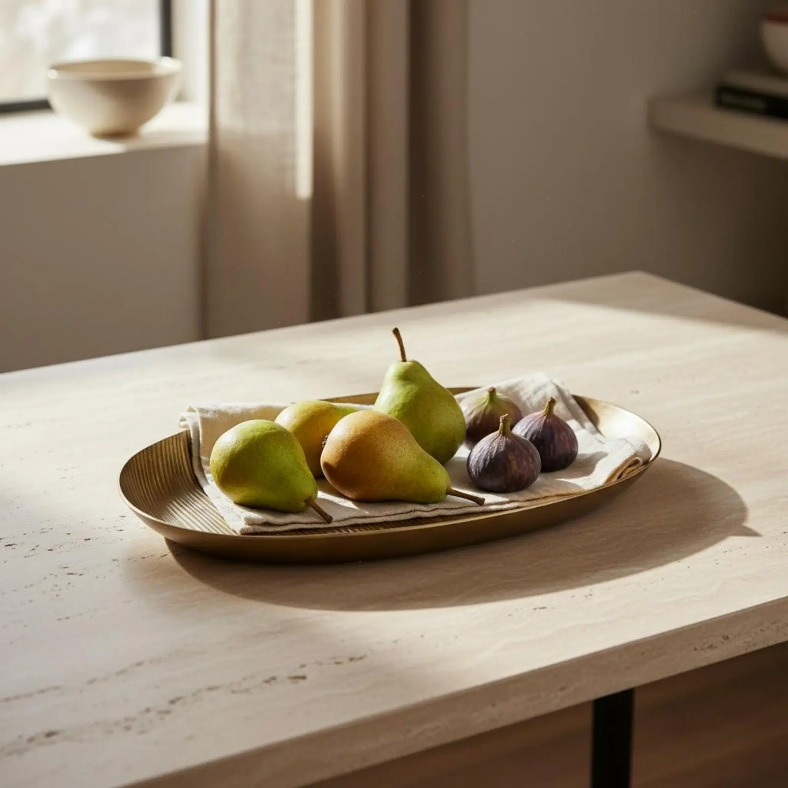 

Oval Decorative Tray Vintage Decorative Aluminum Tray Gold Serving Dish Distressed Finish Home Decor Multifunctional for Display