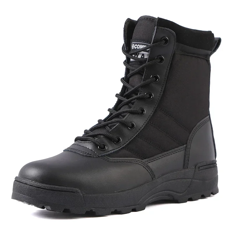 

Outdoor Men Hiking Boots Black High Top Desert Boots Unisex Platform Ankle Boot Comfortable Wear-Resistant Men Working Boots New