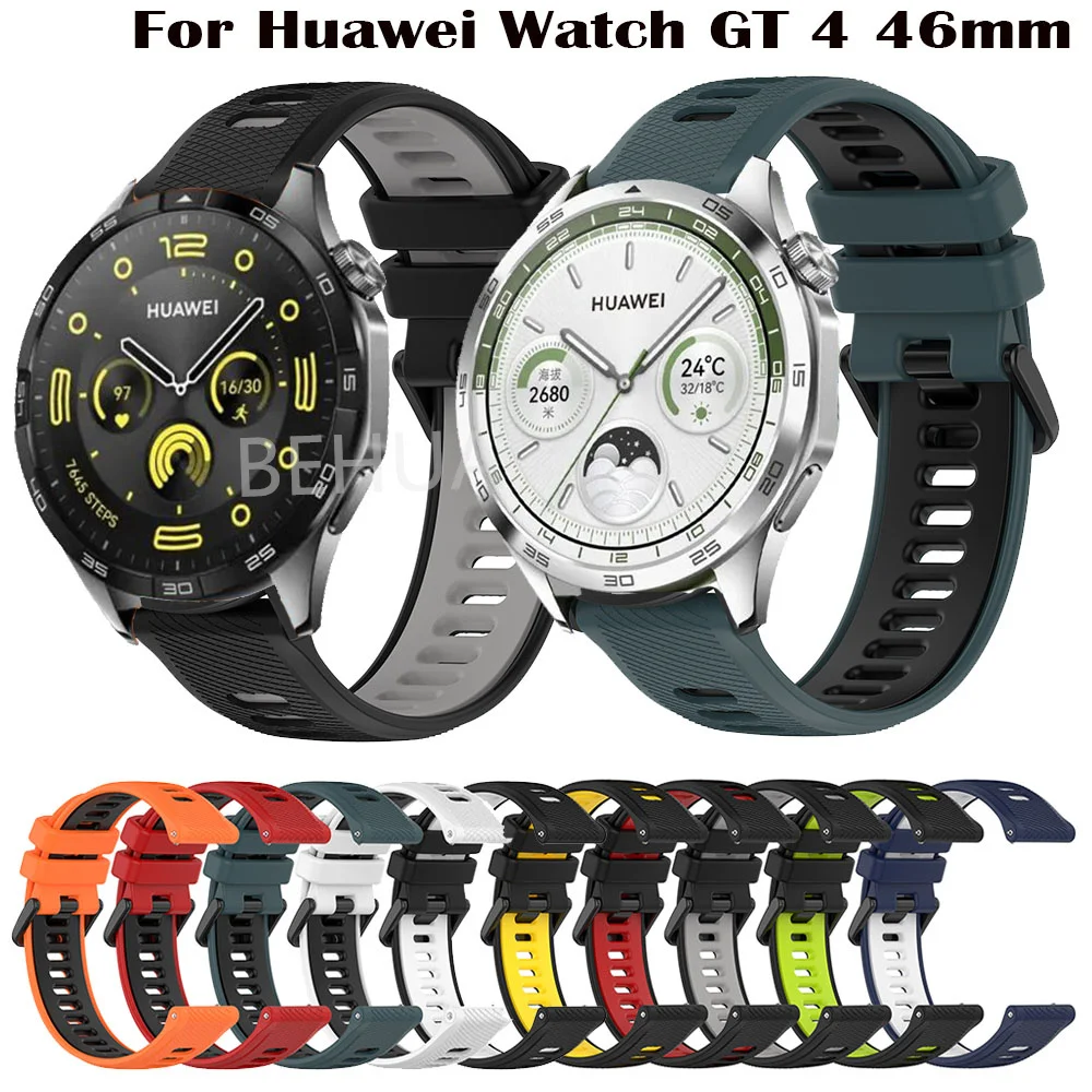 Watchband Silicone 18mm 20 22mm Strap For Garmin Forerunner 265 265S 255 255S Band Bracelet Wristband For Huawei Watch GT 4 46MM