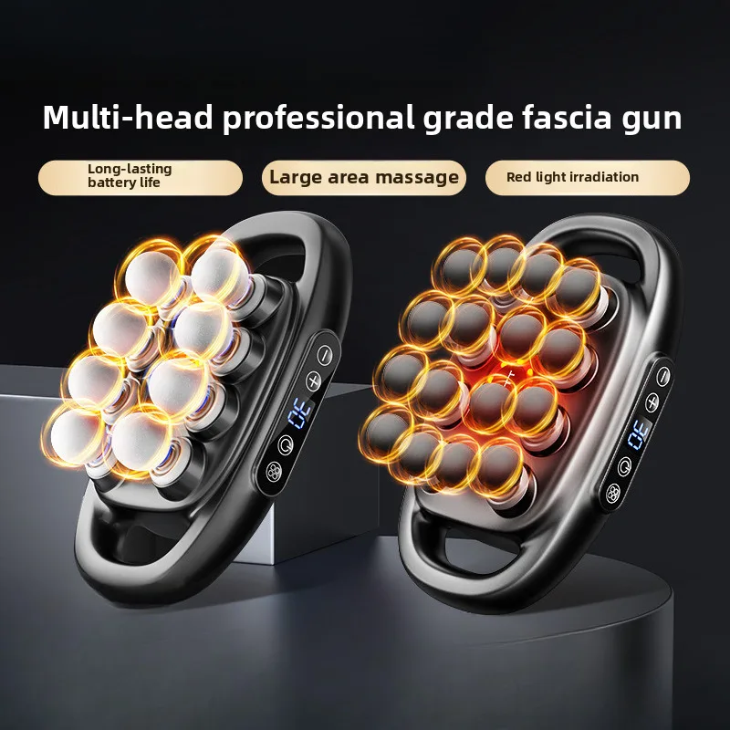 

Rofessional Wireless Deep Tissue High-frequency 16 Head Fascia Body Massage Gun Muscle Vibration Equipment Massager