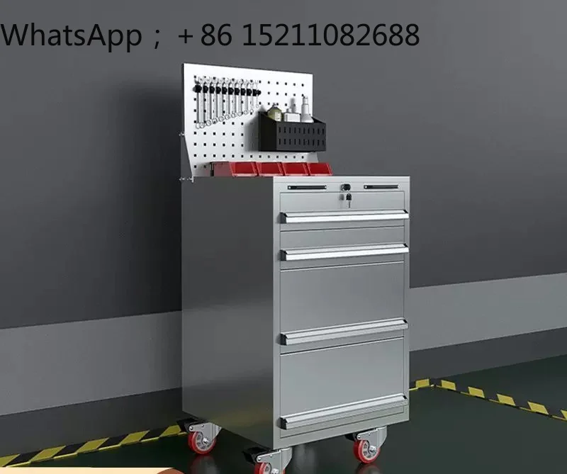 SCY Stainless Steel Tool Cabinet Workshop Heavy Duty Stainless Steel Tool Box Parts Cabinet Storage Box