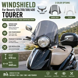 Parabrezza Kolmio-Lam compatibile con Beverly 500 400 Tourer, parabrezza per moto Beverly 125 250 300 400 Tourer.