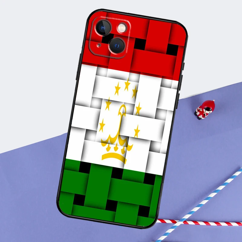 Tajikistan Flag Phone Case For iPhone 16 15 14 11 12 13 Pro Max Mini X XR XS Max 7 8 Plus Cover Coque