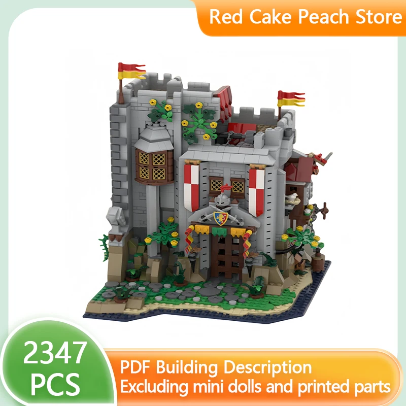 Medieval Castle Model MOC Building Brick Lion's Caslte Guarding Tower Modular Technology Gift Holiday Assemble Children Toy Suit