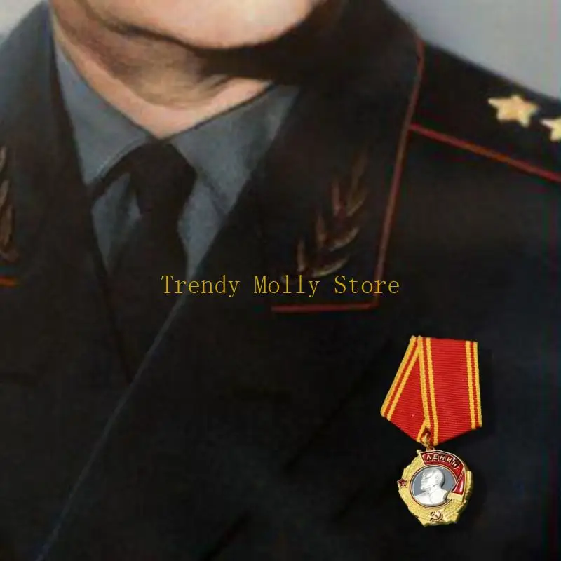 N5KB Medaglie ordine sovietico Lenin Lega storica da collezione Accessorio per giochi ruolo