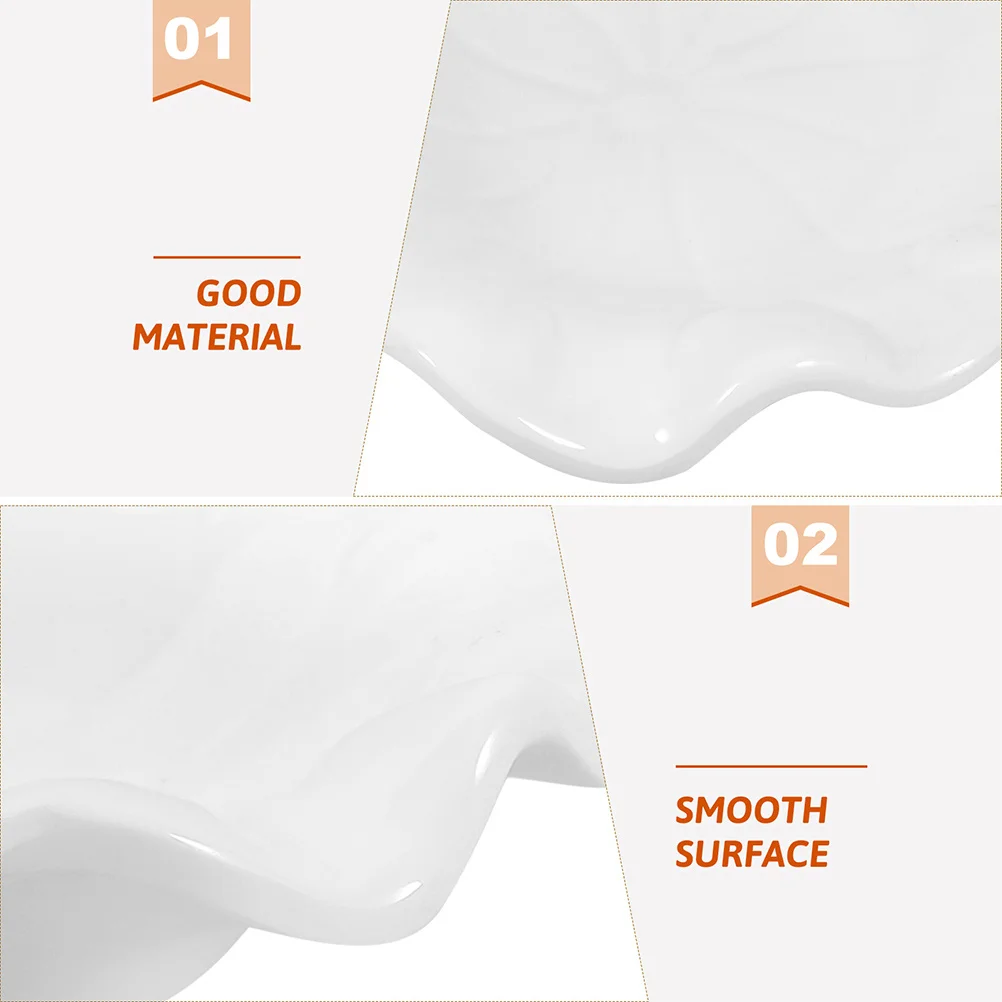 

2Pcs Reliable Material Dessert Plate Simple Design Fruit Snack Storage for Kitchen and Living Room Food Plate Serving Dish