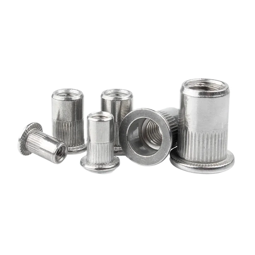 M3 M4 M5 M6 M8 M10 304 Edelstahl Nietmutter Flachkopf-Gewindemutter Vertikalstreifennieten Einsatz Nutsert Cap Nietmuttern – Detail 5