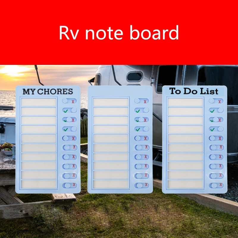 RV Checklist Memo Board Chores Board Adjustable for RV Car Home Classroom Dropship