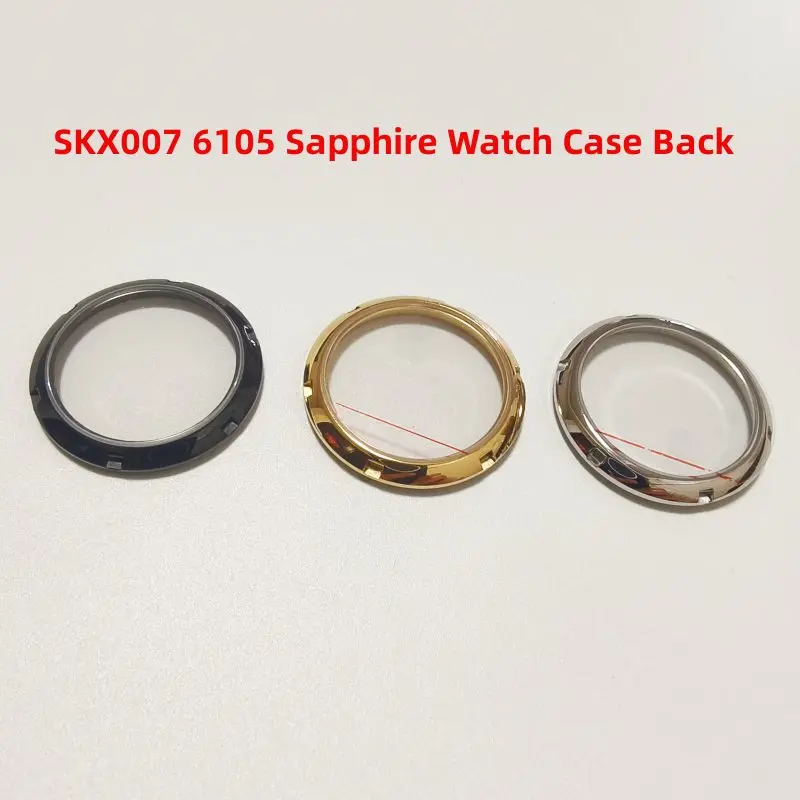 

33mm Mod SKX007 Silver Black Gold Sapphire Crystal Watch Case Back Cover Top Hat Fits for SKX SKX6105 Skx007 NH35 NH36 Movement