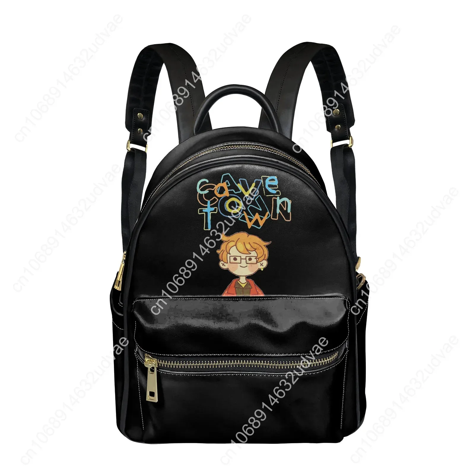 CAVETOWN Backpack Womens Men Knapsack Personalized Text Image Double Shoulder Bag Business Travel Bookbag Rucksack Gift Daypack