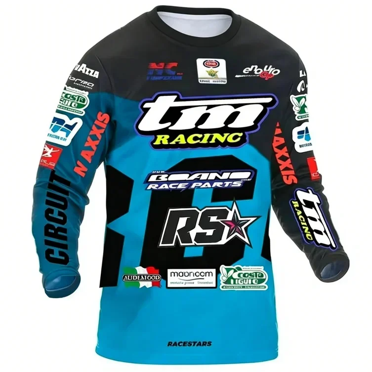 

2026 Summer Men's Sunscreen Off Road Motorcycle Sportswear Tm Racing Long Sleeve Off Road Endurance Race Mountain Bike Shirt Top