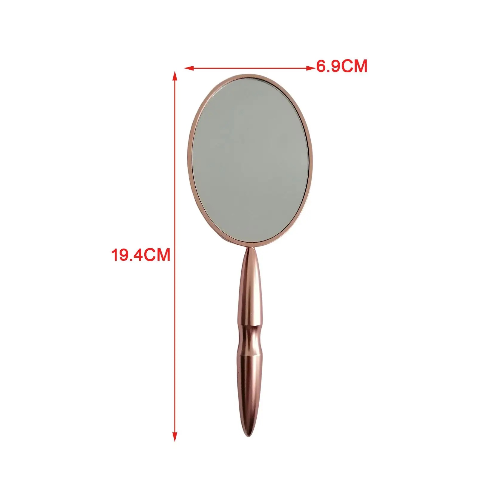 Hand Mirror with Handle Pocket Compact Mirror Oval Makeup Mirror Frame Personal